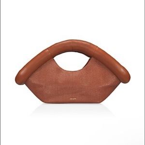 Cult Gaia Elodie Leather Top Handle Bag